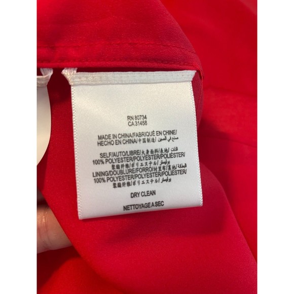 BCBGMaxazria XS Malia Strapless Dress in Red Berry Elastic Waist Ruffle NWT - Picture 14 of 15